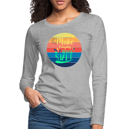 Women's Premium Long Sleeve T-Shirt - heather gray