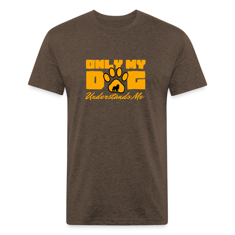 Fitted Cotton/Poly T-Shirt by Next Level - heather espresso