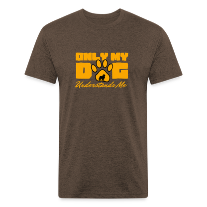 Fitted Cotton/Poly T-Shirt by Next Level - heather espresso