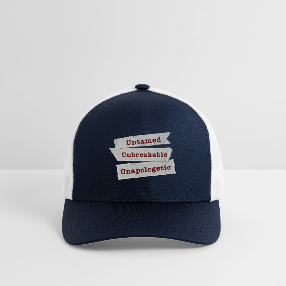 Flexfit Fitted Baseball Cap - navy/white