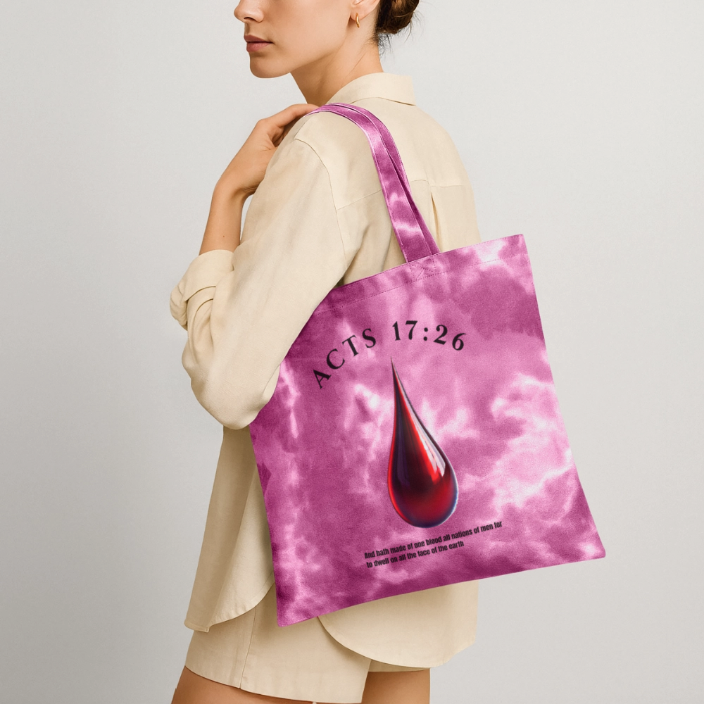Tie Dye Tote Bag - pink lady