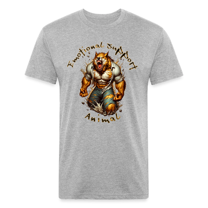 Fitted Cotton/Poly T-Shirt by Next Level - heather gray