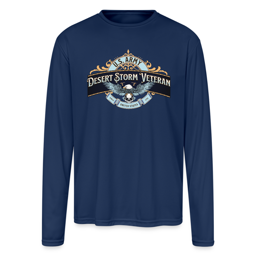 Men's Moisture Wicking Performance Long Sleeve T-Shirt - navy
