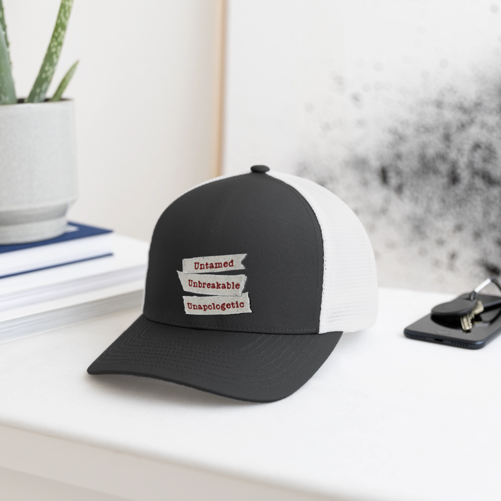 Flexfit Fitted Baseball Cap - dark gray/white