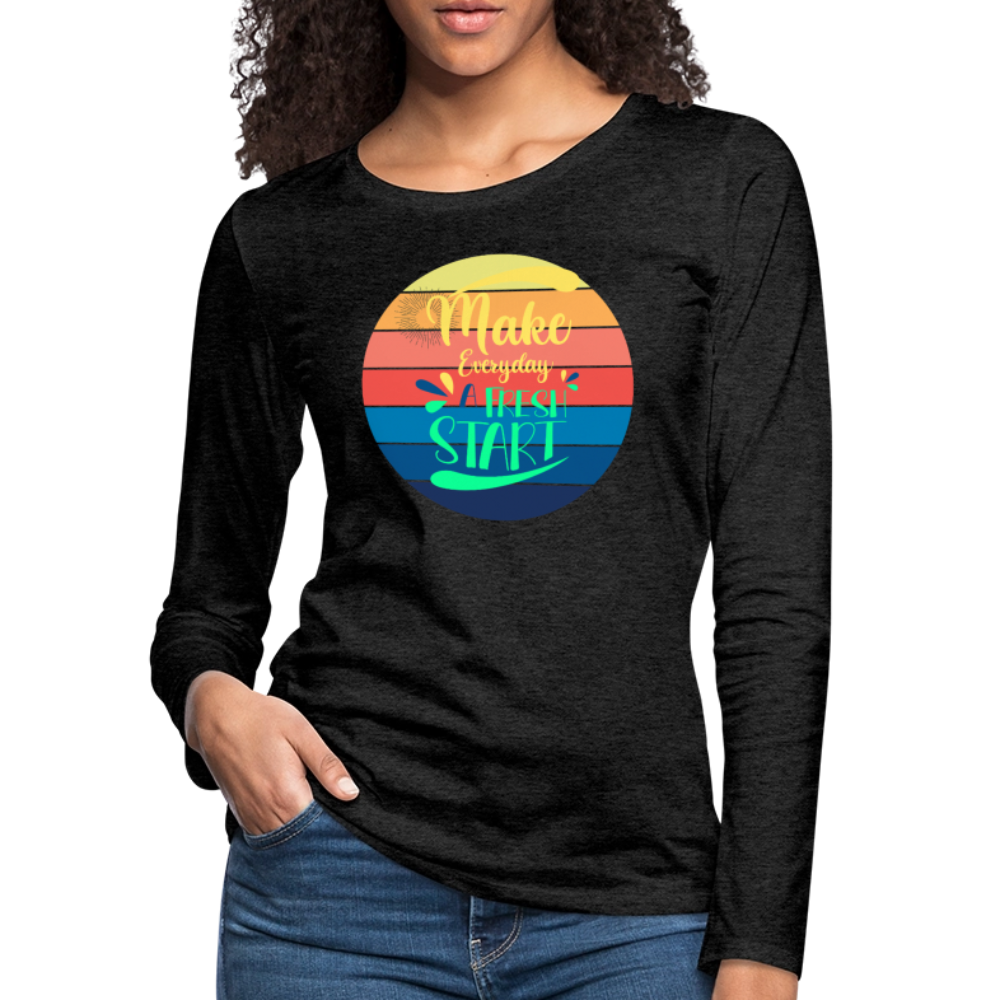 Women's Premium Long Sleeve T-Shirt - charcoal grey