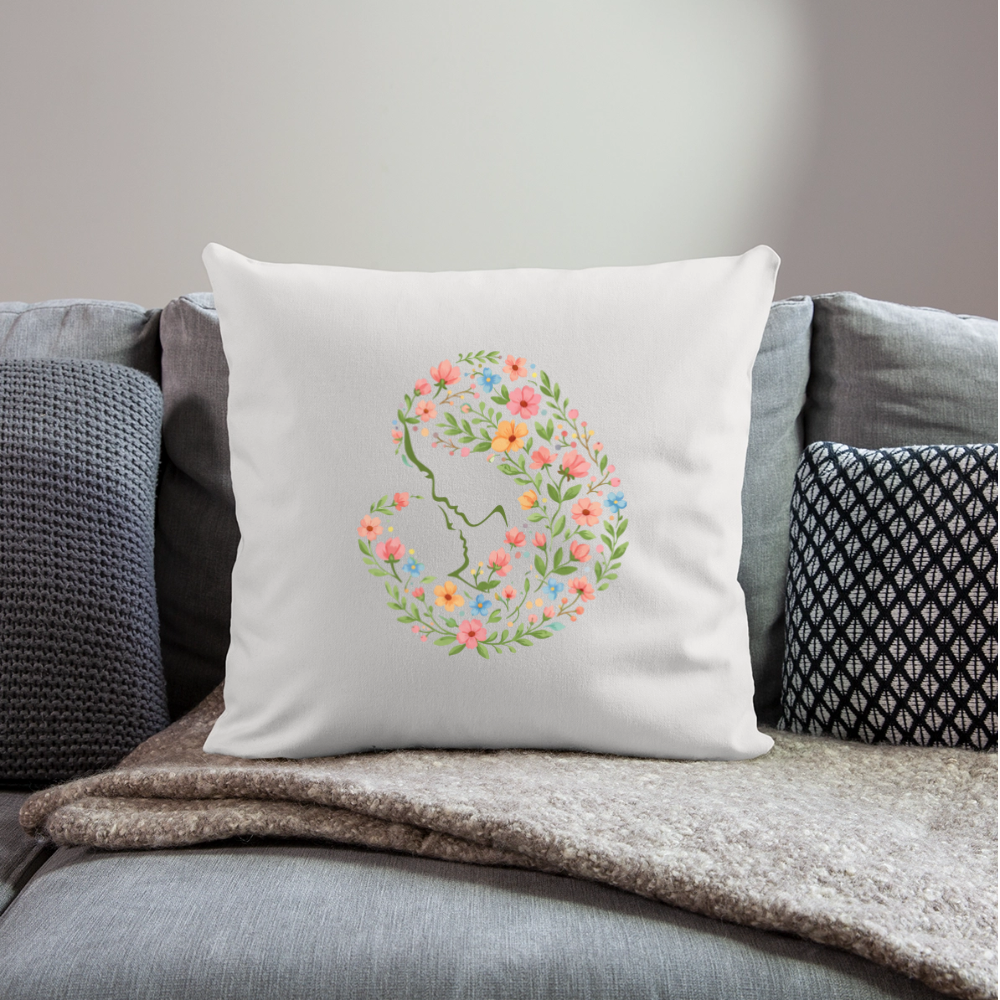 Throw Pillow Cover 18” x 18” - natural white