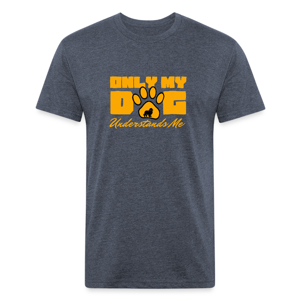 Fitted Cotton/Poly T-Shirt by Next Level - heather navy