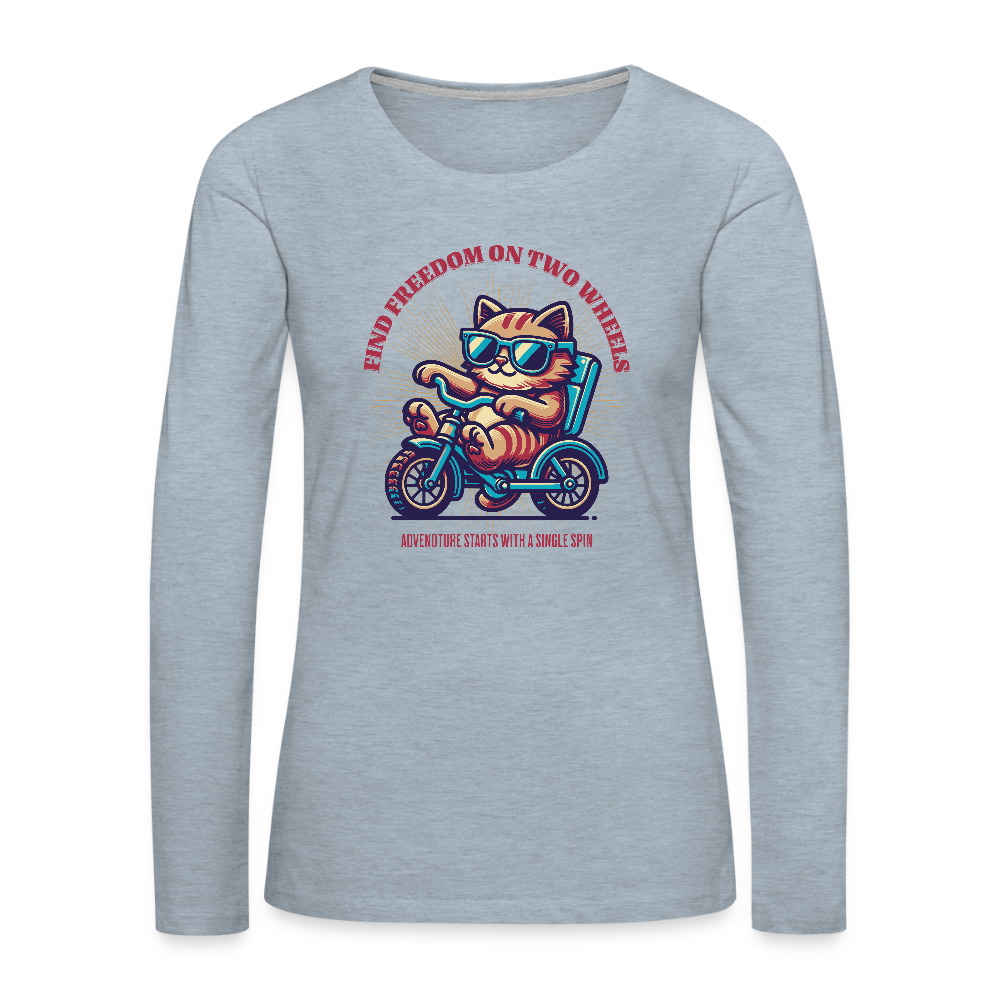 Women's Premium Long Sleeve T-Shirt - heather ice blue