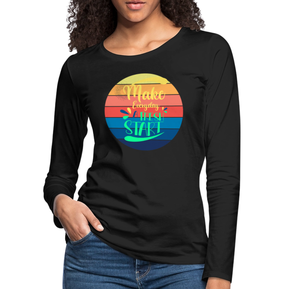Women's Premium Long Sleeve T-Shirt - black