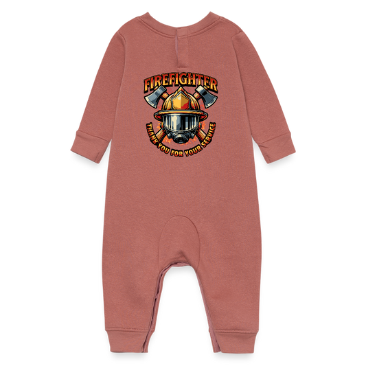 Baby Fleece One Piece - mauve