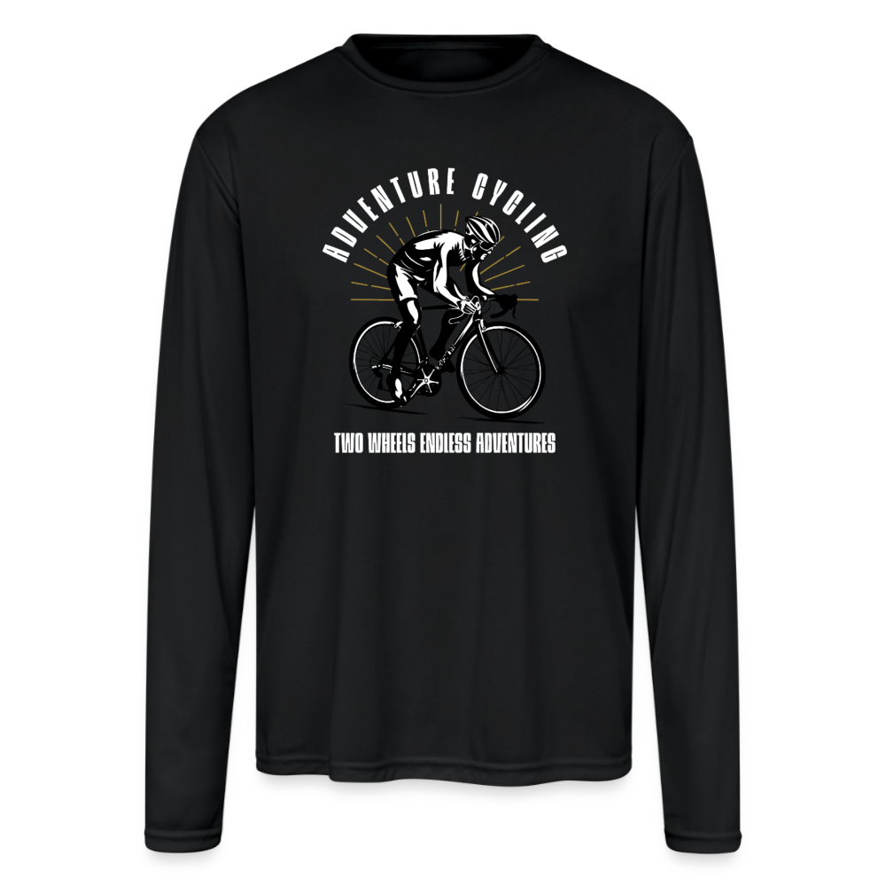 Men's Moisture Wicking Performance Long Sleeve T-Shirt - black