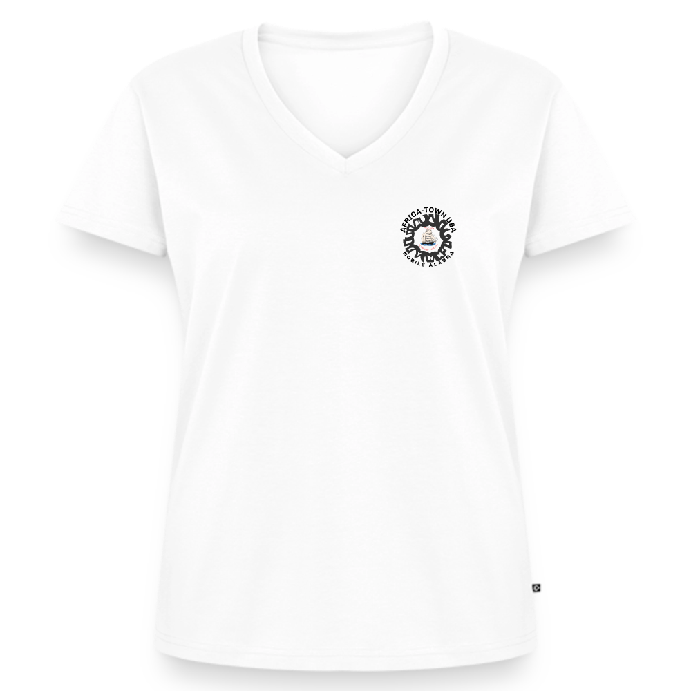 Women's Premium Organic V-Neck T-shirt - white