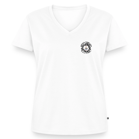 Women's Premium Organic V-Neck T-shirt - white
