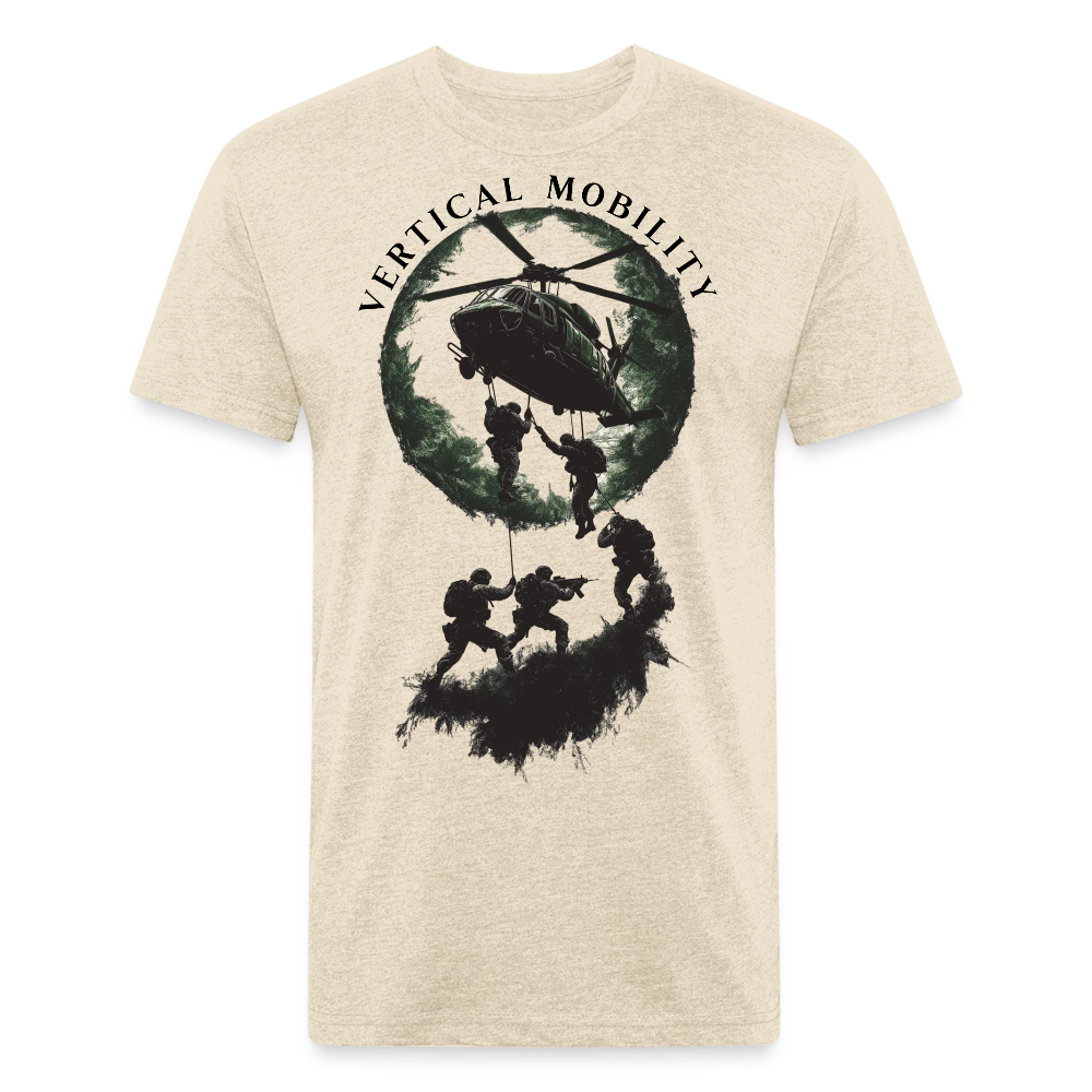 Fitted Cotton/Poly T-Shirt by Next Level - heather cream