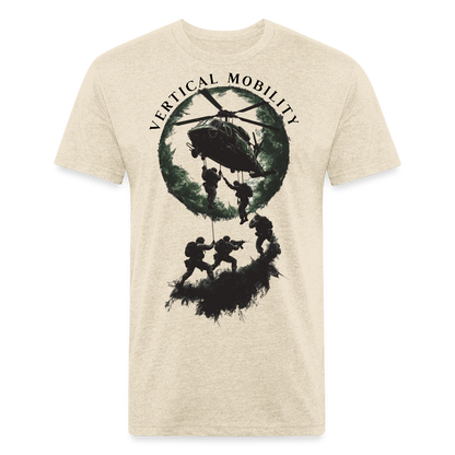 Fitted Cotton/Poly T-Shirt by Next Level - heather cream