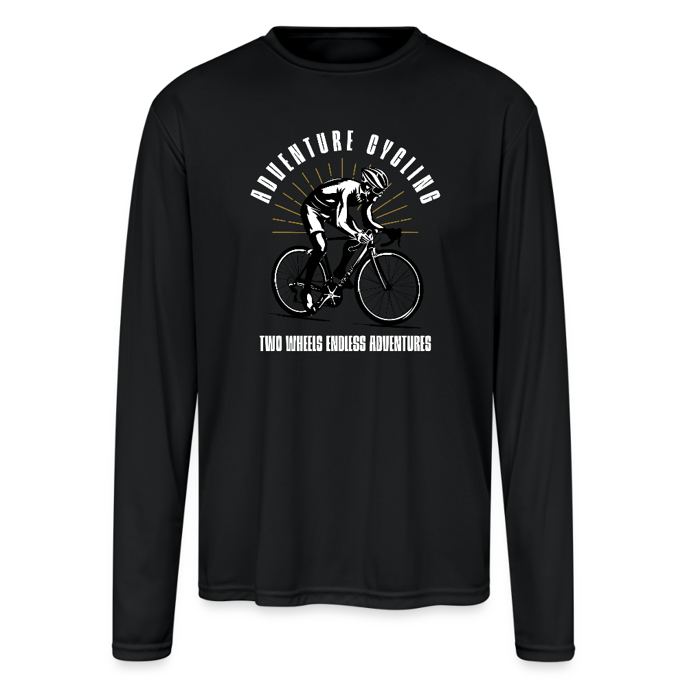 Men's Moisture Wicking Performance Long Sleeve T-Shirt - black