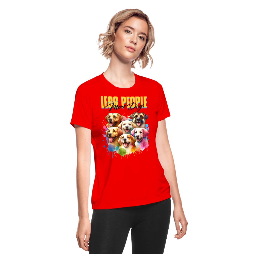 Women's Moisture Wicking Performance T-Shirt - red