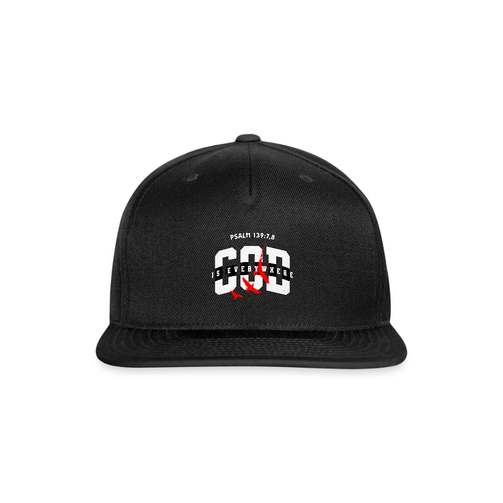 Snapback Baseball Cap - black