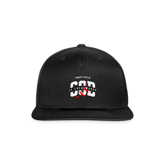 Snapback Baseball Cap - black