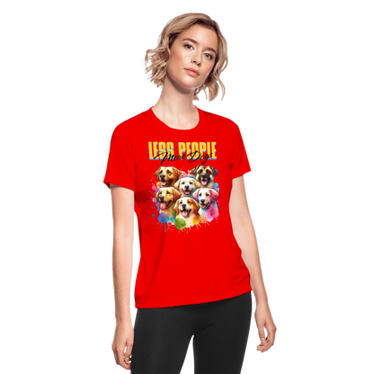 Women's Moisture Wicking Performance T-Shirt - red