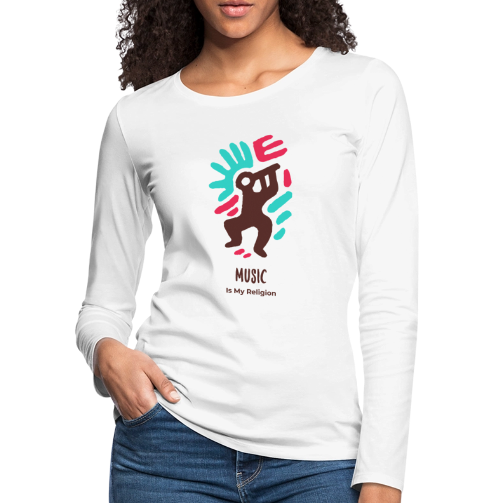 Women's Premium Long Sleeve T-Shirt - white