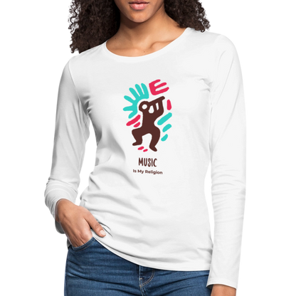 Women's Premium Long Sleeve T-Shirt - white