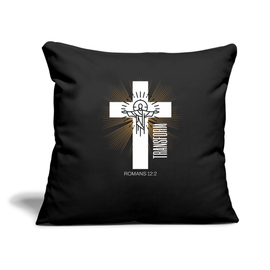 Throw Pillow Cover 18” x 18” - black