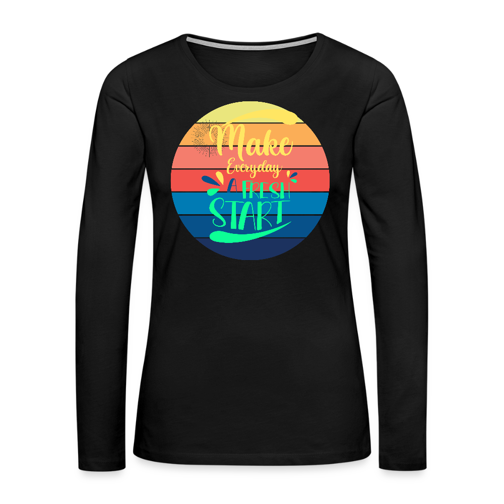 Women's Premium Long Sleeve T-Shirt - black