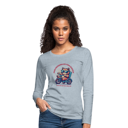 Women's Premium Long Sleeve T-Shirt - heather ice blue
