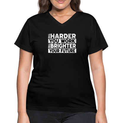 Women's V-Neck T-Shirt - black