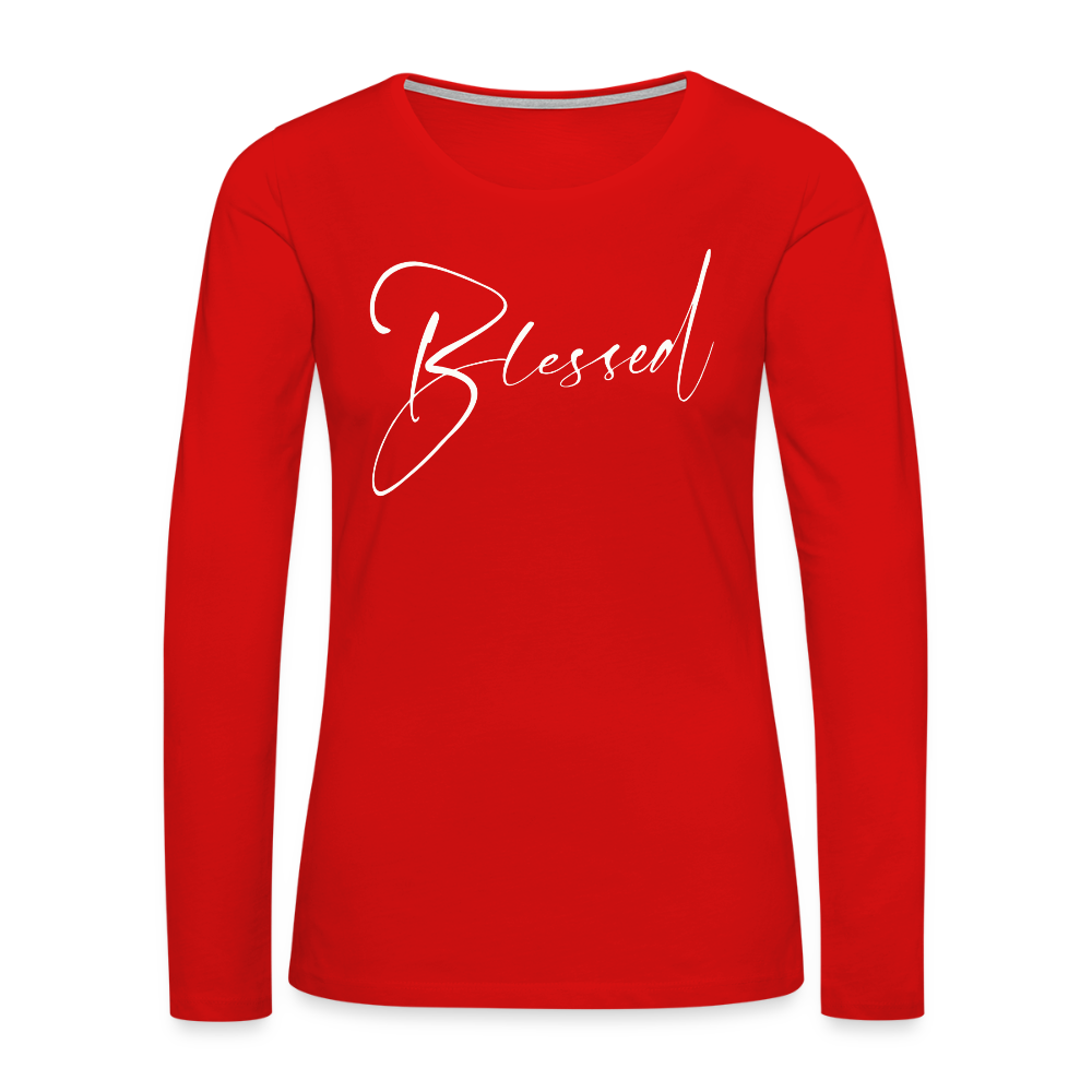 Women's Premium Long Sleeve T-Shirt - red