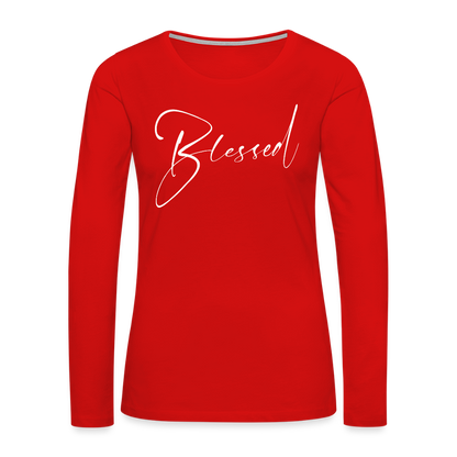 Women's Premium Long Sleeve T-Shirt - red