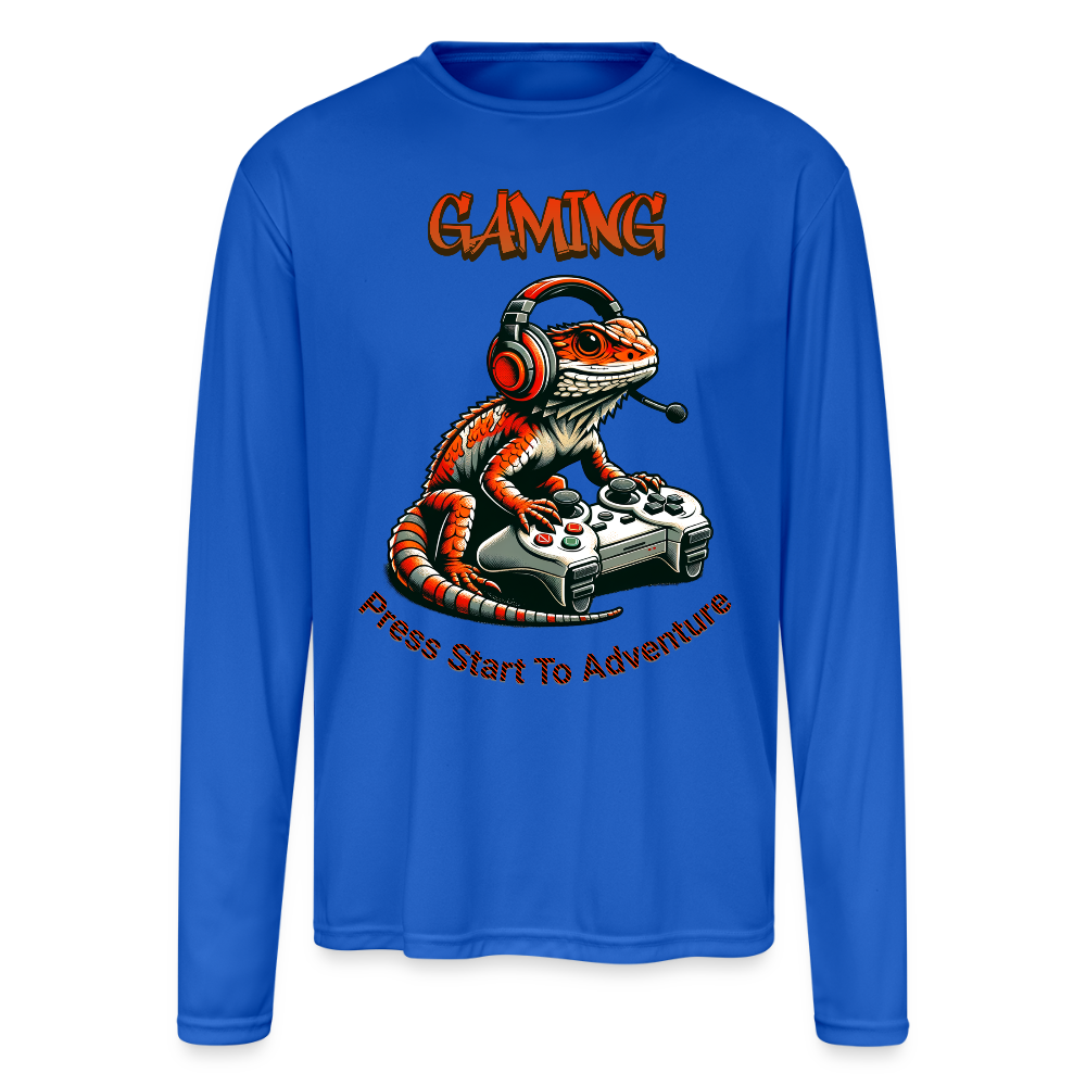 Men's Moisture Wicking Performance Long Sleeve T-Shirt - royal blue