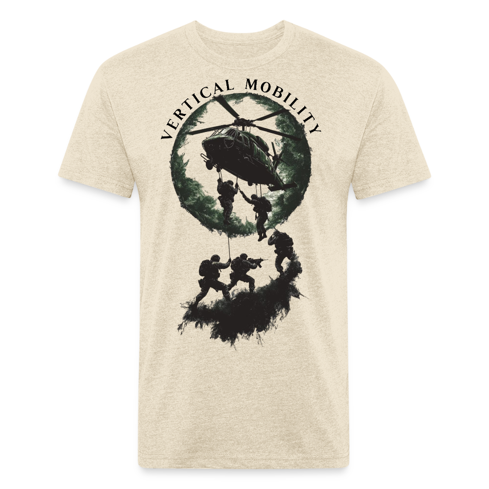 Fitted Cotton/Poly T-Shirt by Next Level - heather cream