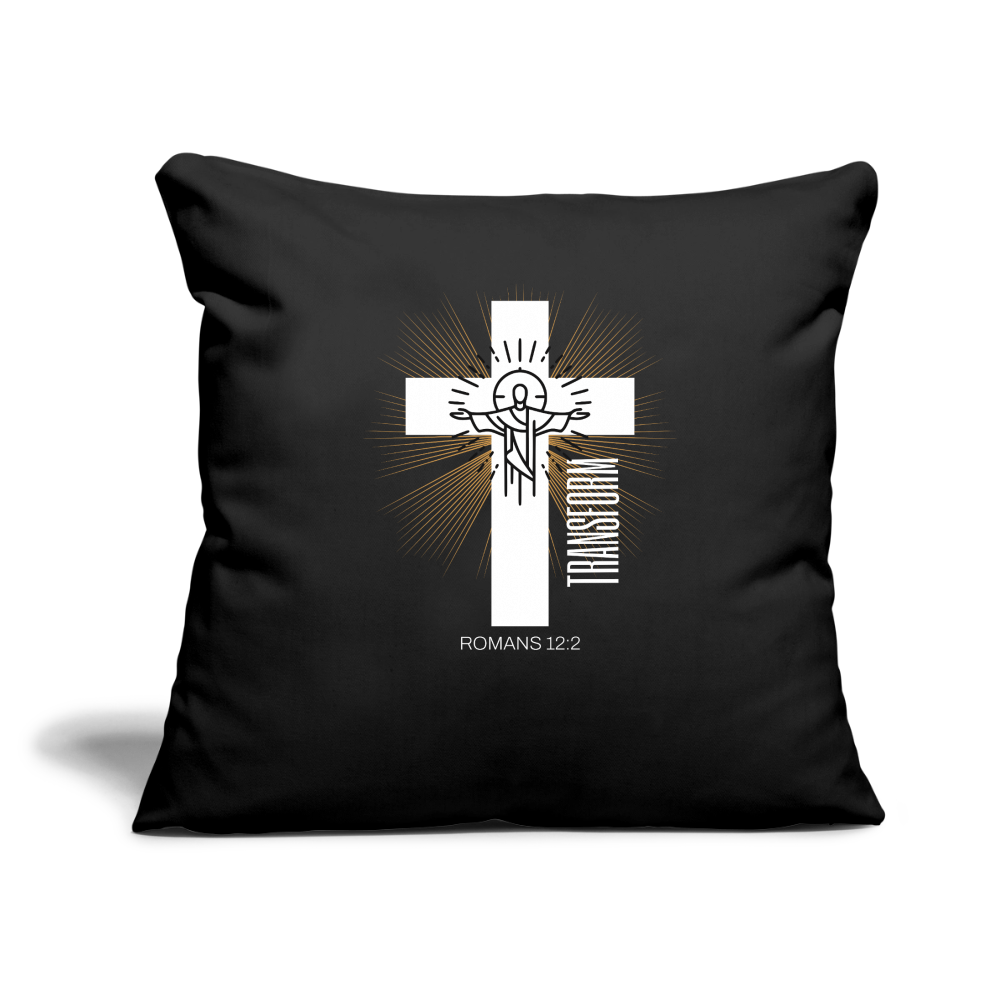 Throw Pillow Cover 18” x 18” - black