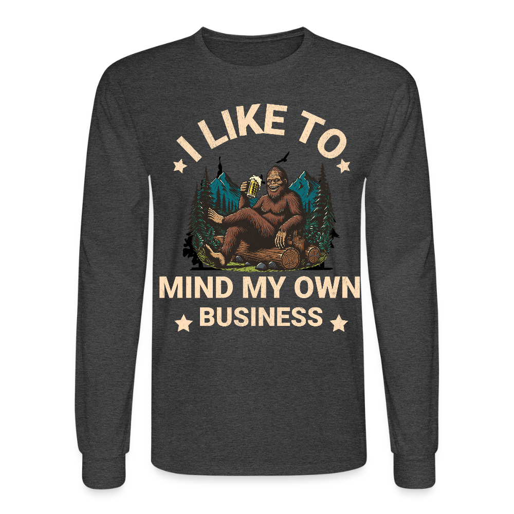 Men's Long Sleeve T-Shirt - heather black