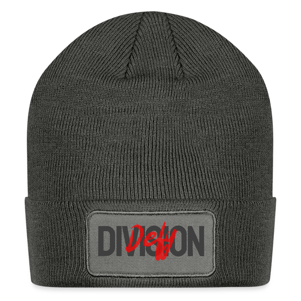 Patch Beanie - charcoal grey