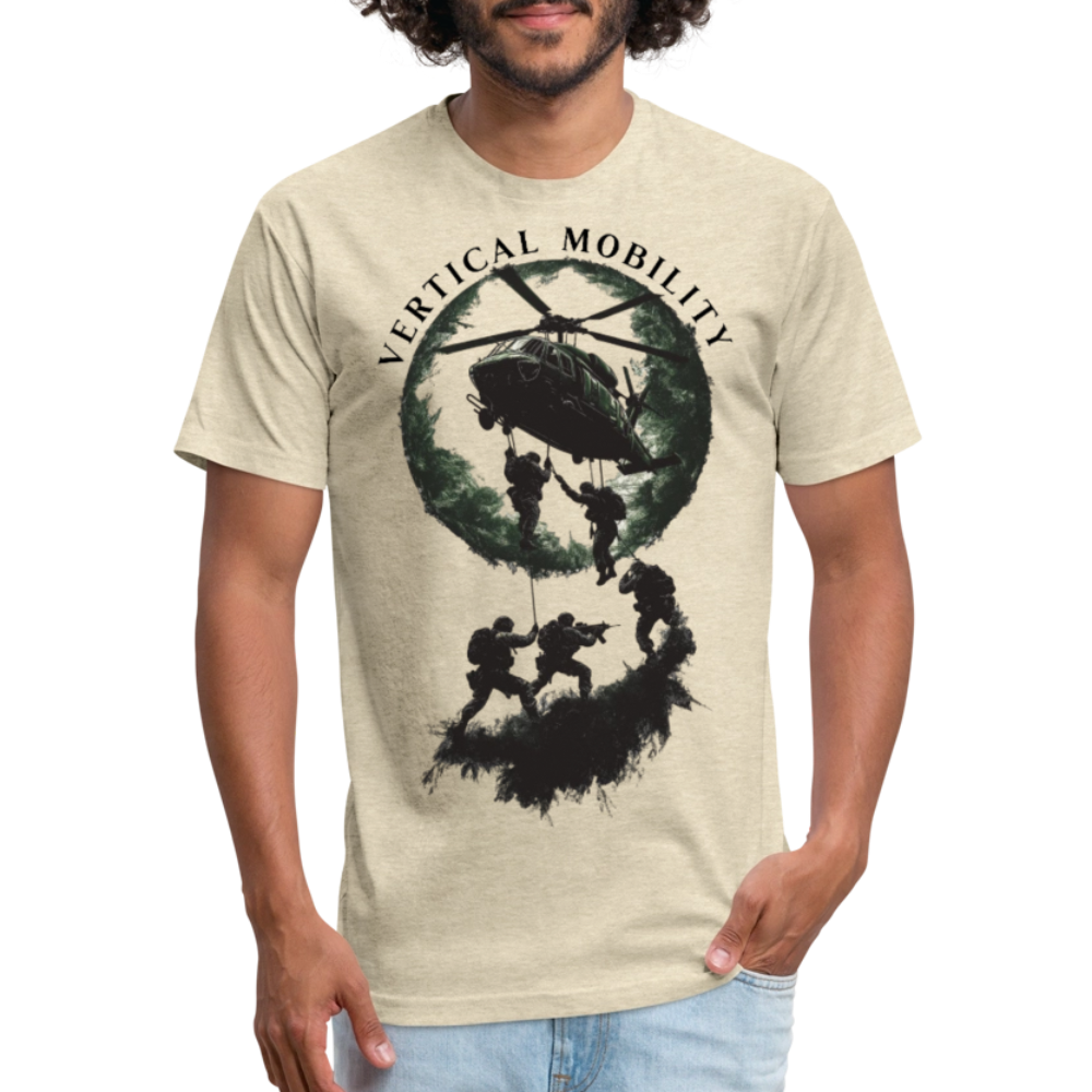 Fitted Cotton/Poly T-Shirt by Next Level - heather cream