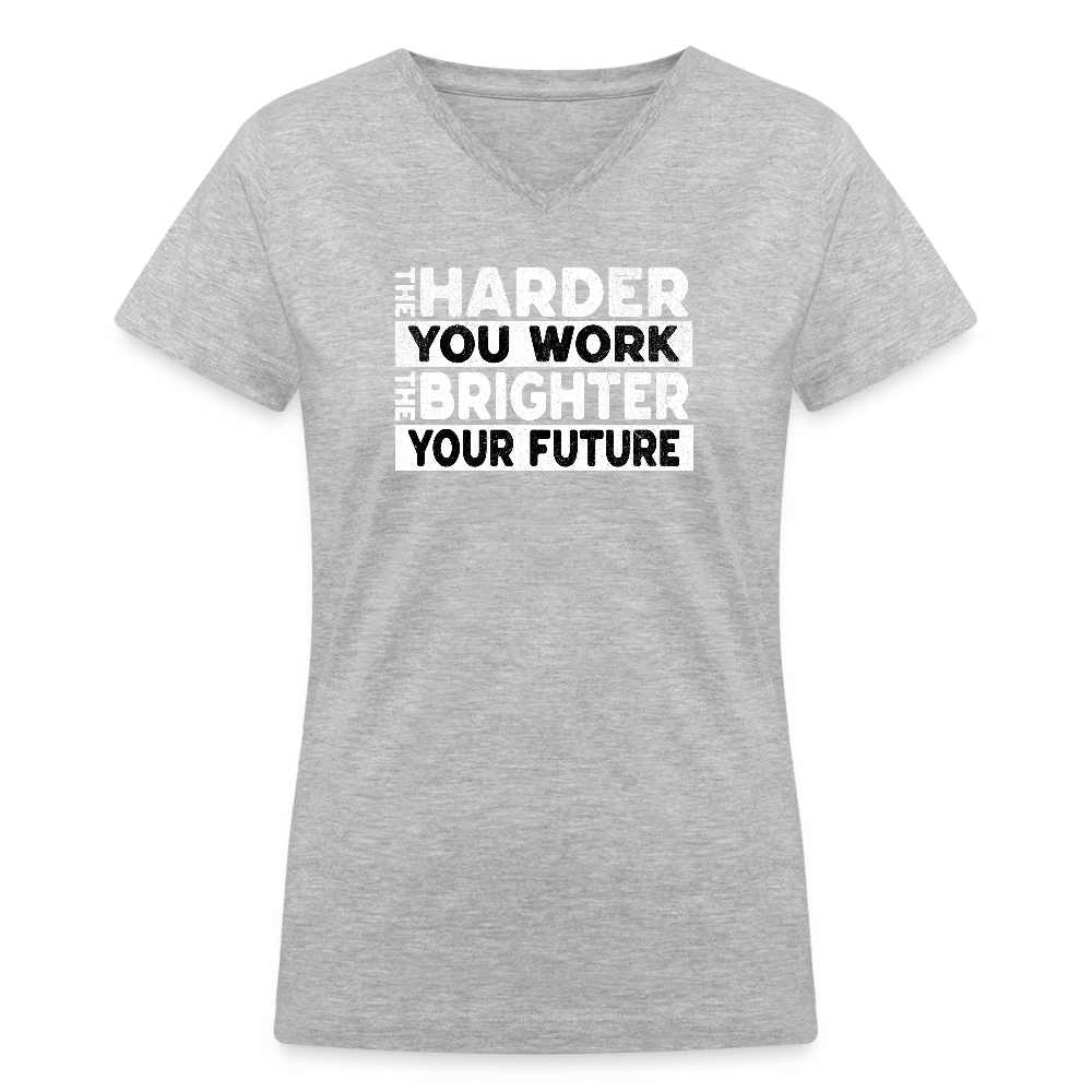 Women's V-Neck T-Shirt - gray