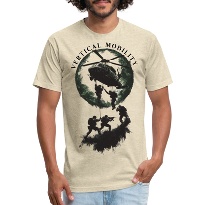 Fitted Cotton/Poly T-Shirt by Next Level - heather cream
