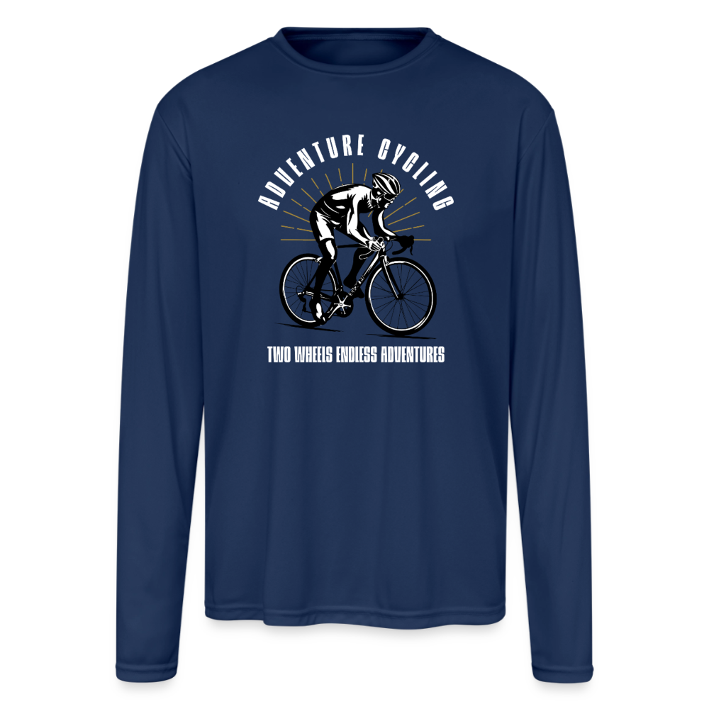 Men's Moisture Wicking Performance Long Sleeve T-Shirt - navy
