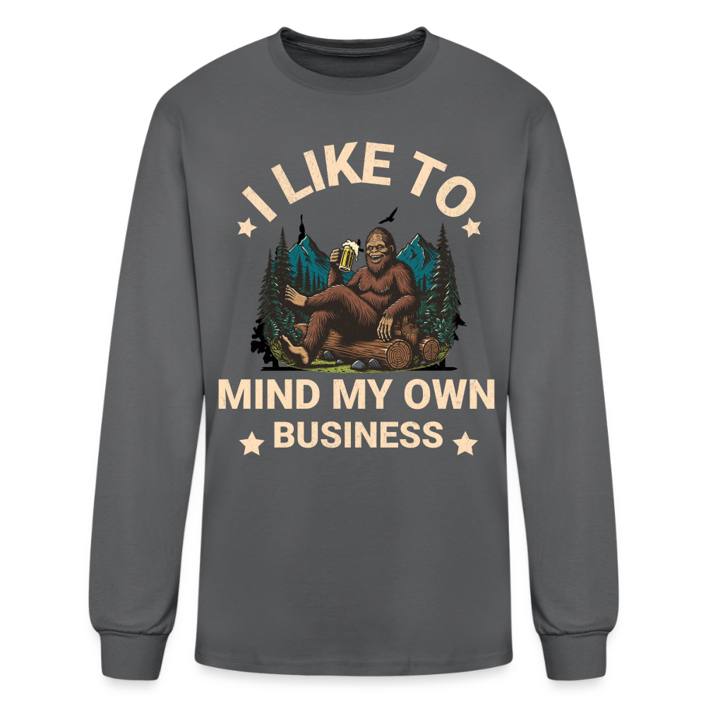 Men's Long Sleeve T-Shirt - charcoal