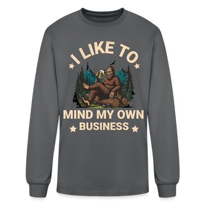 Men's Long Sleeve T-Shirt - charcoal