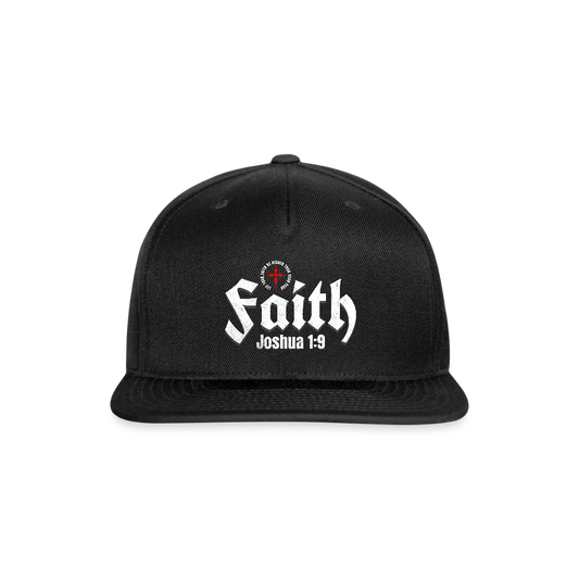 Snapback Baseball Cap - black