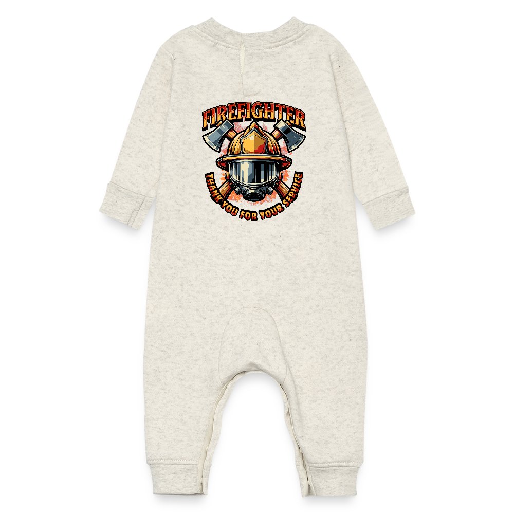 Baby Fleece One Piece - heather oatmeal