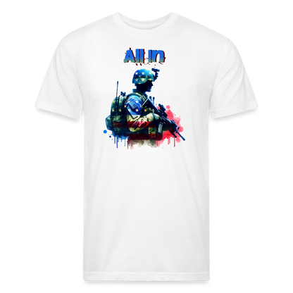 Fitted Cotton/Poly T-Shirt by Next Level - white