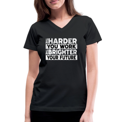 Women's V-Neck T-Shirt - black