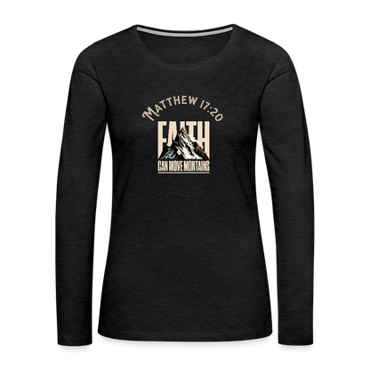 Women's Premium Long Sleeve T-Shirt - charcoal grey