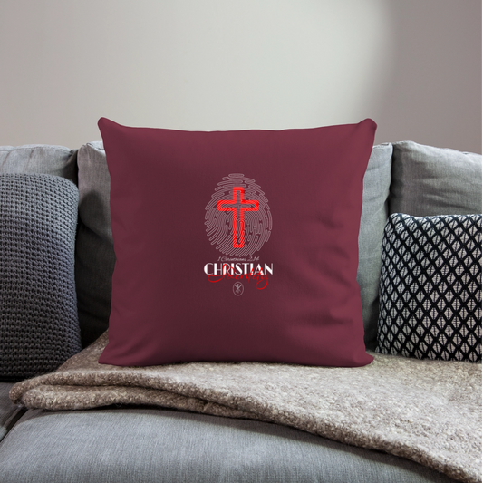 Throw Pillow Cover 18” x 18” - burgundy