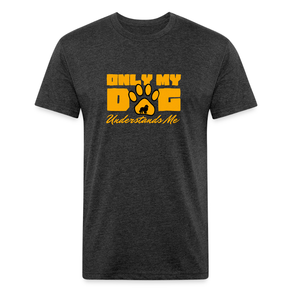 Fitted Cotton/Poly T-Shirt by Next Level - heather black